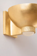 Vintage Gold Leaf Fairview Wall Sconce 8.75" by Hudson Valley, view 5