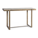Argos 52" Console Table with Capri Beige Marble Top and Antique Brass Base