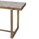 Argos 52" Console Table with Capri Beige Marble Top and Antique Brass Base, view 4