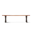 Brisbane 68" Dining Bench in Natural Sheesham Wood and Iron, view 2
