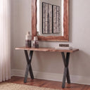 Brisbane 58" Console Table in Natural Sheesham Wood and Iron, view 3