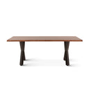 Brisbane 80" Dining Table in Natural Sheesham Wood and Iron