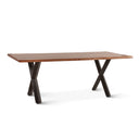 Brisbane 80" Dining Table in Natural Sheesham Wood and Iron, view 2