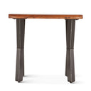 Brisbane 26" Side Table in Natural Sheesham Wood and Iron, view 2