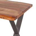 Brisbane 26" Side Table in Natural Sheesham Wood and Iron, view 5