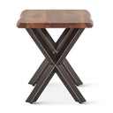 Brisbane 26" Side Table in Natural Sheesham Wood and Iron, view 4