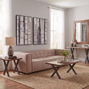 Brisbane 26" Side Table in Natural Sheesham Wood and Iron, view 6