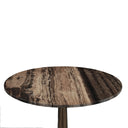 Bowery 36" Gathering Table with Cappuccino Marble and Antique Gold Hexagon Base, view 2