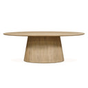 Casablanca 86" Oval Dining Table in Natural White, view 2