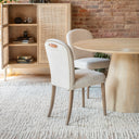 Casablanca 54" Round Dining Table in Natural White, view 3