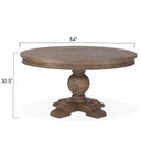 Colonial Plantation 54" Round Dining Table in Weathered Teak, view 2