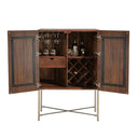 Cosmopolitan 39" Bar Cabinet in Honey Brown, view 6