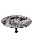 Dauphine 36" Round Bistro Table in Patagonia Marble with Black  Base, view 4