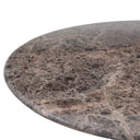 Dauphine 48" Round Dining Table in Dark Emperador Marble with Aged Brass Base, view 2