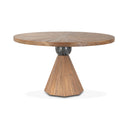 Eiffel 54" Round Dining in Antique Teakwood and Marble Round, view 5