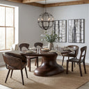 Ellipse 102" Oval Dining Table in Glossy Driftwood, view 3