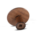 Industrial Modern 40" Round Adjustable Table in Walnut, view 4