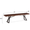 London Loft 72" Bench in Walnut, view 6
