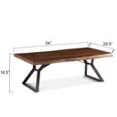 London Loft 54" Coffee Table in Walnut, view 7