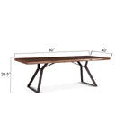 London Loft 80" Dining Table in Walnut, view 6