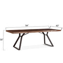 London Loft 94" Dining Table in Walnut, view 4
