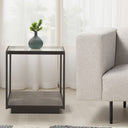 Moab 18" Side Table with Glass Top in Oxidized Black, view 6