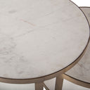 Michaelangelo 36" Nesting Coffee Table with White Marble Top, view 4