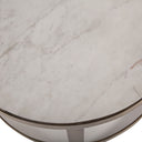 Michaelangelo 22" Nesting Side Tables with White Marble Top, view 3