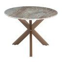 Malibu 70" Oval Dining Table in Sawar Marble with Antique Gold Base, view 4