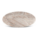 Malibu 90" Oval Dining Table in Sawar Marble with Antique Gold Base, view 6
