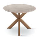 Malibu 90" Oval Dining Table in Sawar Marble with Antique Gold Base, view 3