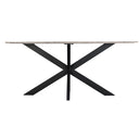 Malibu 90" Oval Dining Table in Sawar Marble with Black Base, view 2