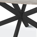 Malibu 90" Oval Dining Table in Sawar Marble with Black Base, view 5