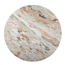 Malibu 48" Round Table in Sawar Marble with Antique Gold Base, view 5