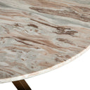 Malibu 48" Round Table in Sawar Marble with Antique Gold Base, view 7