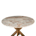 Malibu 48" Round Table in Sawar Marble with Antique Gold Base, view 2
