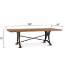 Organic Forge 106" Dining Table in Raw Walnut, view 2