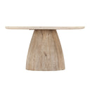 Palm Springs 36" Coffee Table with White Marble and Whitewash Modern Base, view 2
