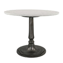 Palm Springs 48" Gathering Table with White Marble and Cafe Base