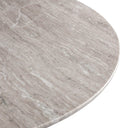 Palm Springs 48" Gathering Table with Brown Lajaria Marble  and Whitewash Modern Base, view 4