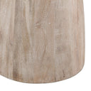 Palm Springs 48" Round Dining Table with White Marble and Whitewash Modern Base, view 2