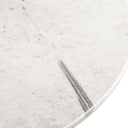 Palm Springs 48" Round Dining Table with White Marble and Silver Base, view 2