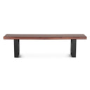 Reed 68" Bench in Light Sequoia with Gunmetal Legs, view 5