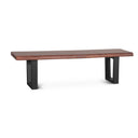 Reed 68" Bench in Light Sequoia with Gunmetal Legs, view 6