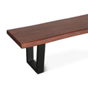 Reed 68" Bench in Light Sequoia with Gunmetal Legs, view 7