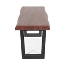 Reed 68" Bench in Light Sequoia with Gunmetal Legs, view 10
