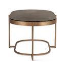 Reno 43" Coffee Table with Black Marble and Antique Brass Base, view 3
