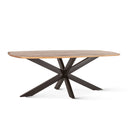 Rapallo 82" Dining Table in Natural Mango Wood and Iron