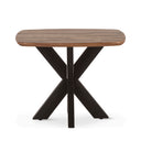 Rapallo 28" Side Table in Natural Mango Wood and Iron, view 2