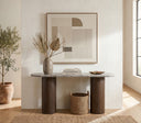 San Juan 55" Console Table in Royal Brown with Gray Travertine, view 3